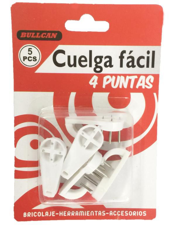 CUELGA FACIL 4 PUNTAS 5 PCS